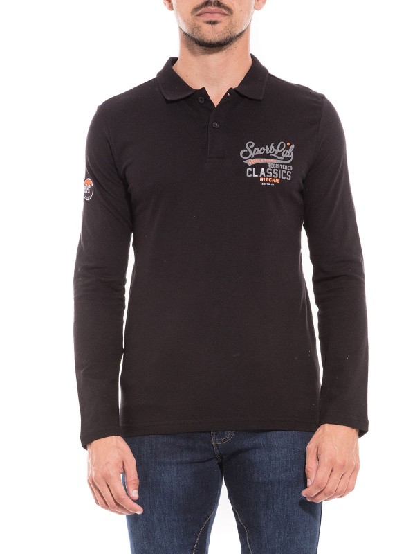 Polo manches longues en...