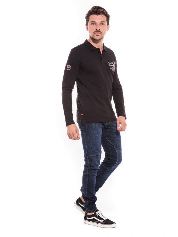 Polo manches longues en...