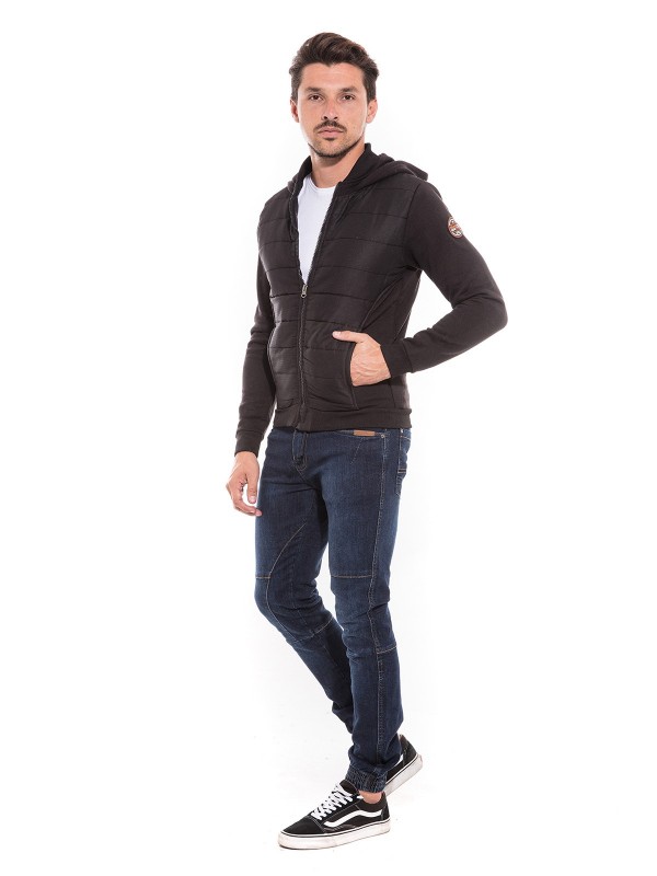 Sweat zippé capuche blouson...