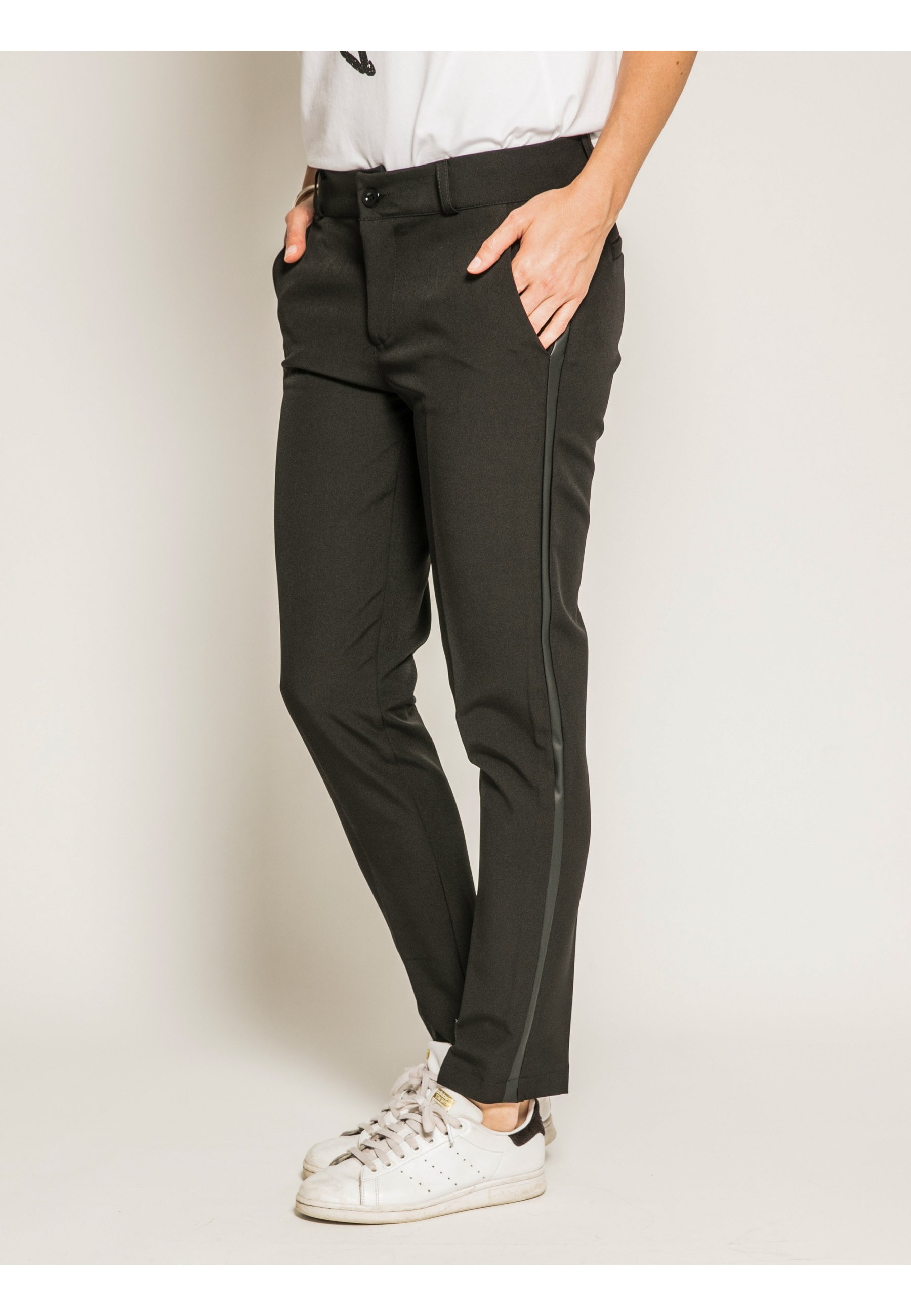 Pantalon cigarette avec bandes ELEONOR