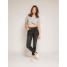 T-shirt col rond manches courtes cropped FANETTE