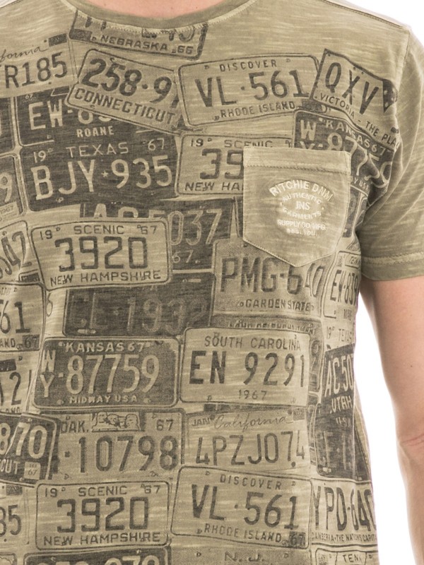 T-shirt col rond pur coton...