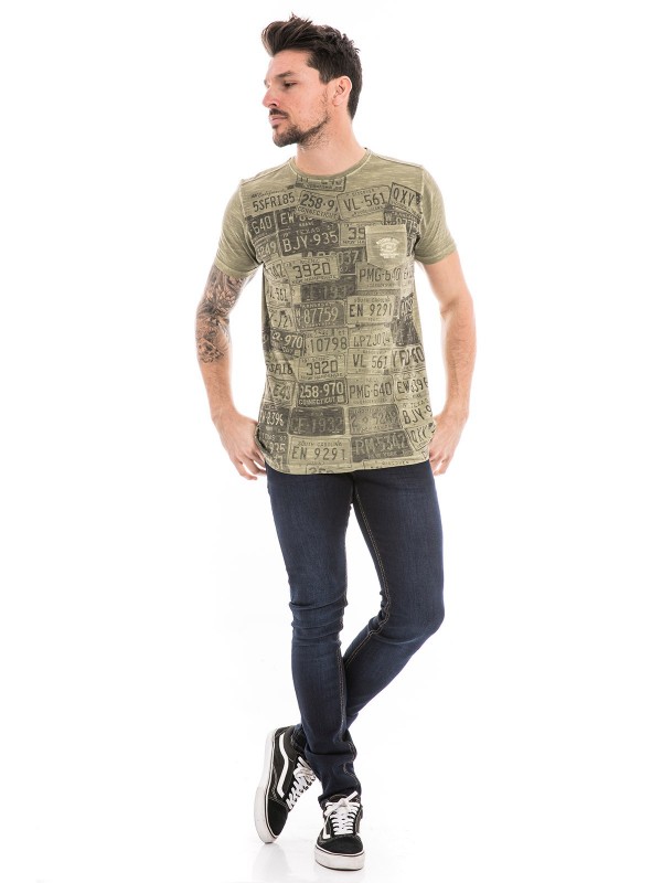 T-shirt col rond pur coton...