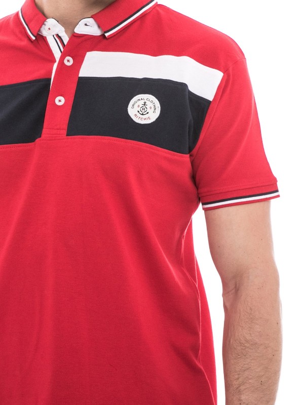 Polo pur coton PILANI - Rouge