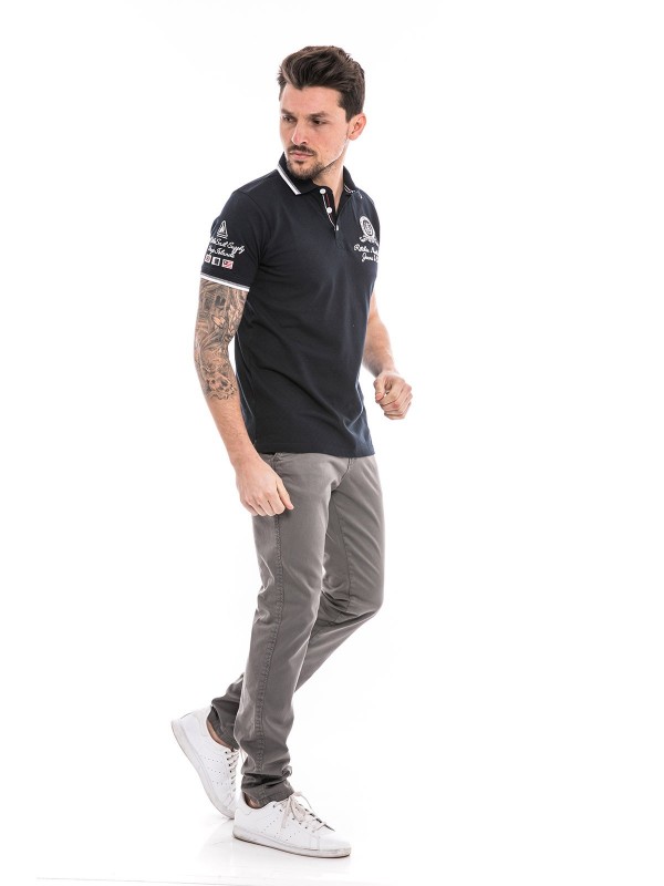 Polo pur coton POUKI - Bleu...