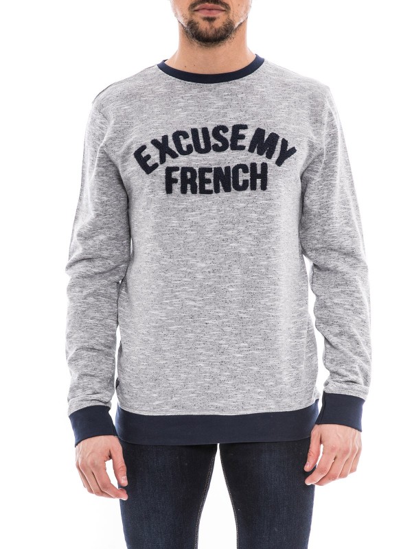 Sweat col rond message WILBERT