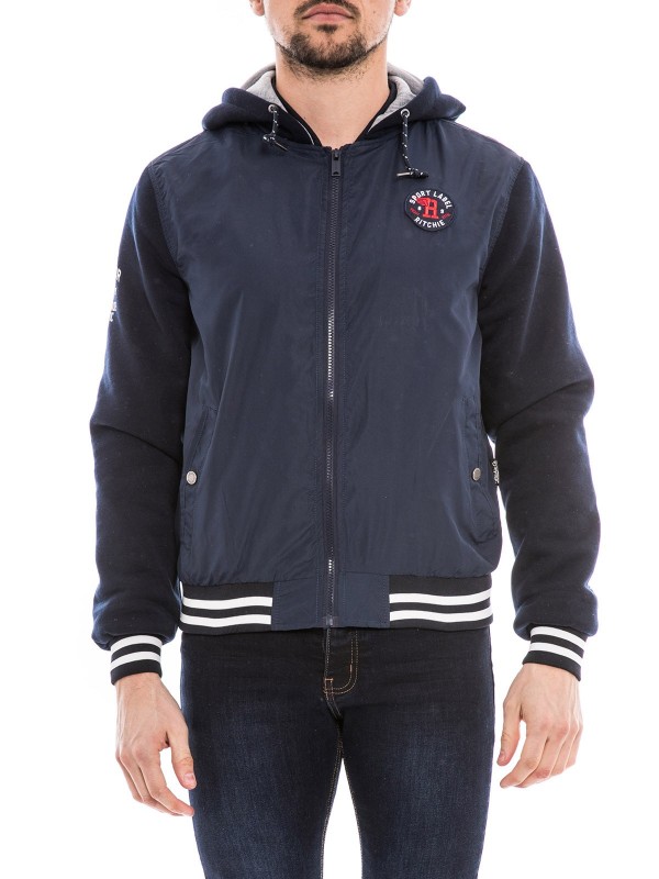 Blouson bimatière capuche ZOUX