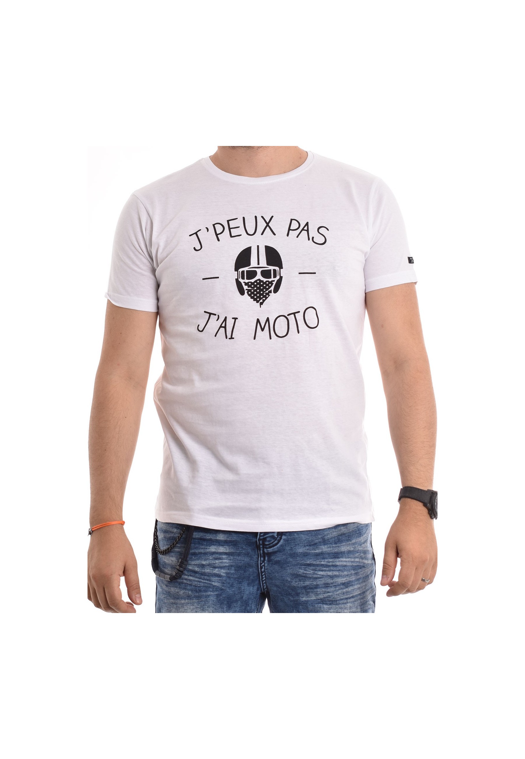 T-shirt col rond pur coton organique message NAOURS