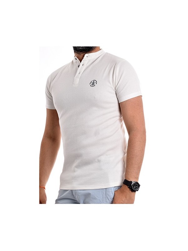 T-shirt col tunisien pur coton NARCOS