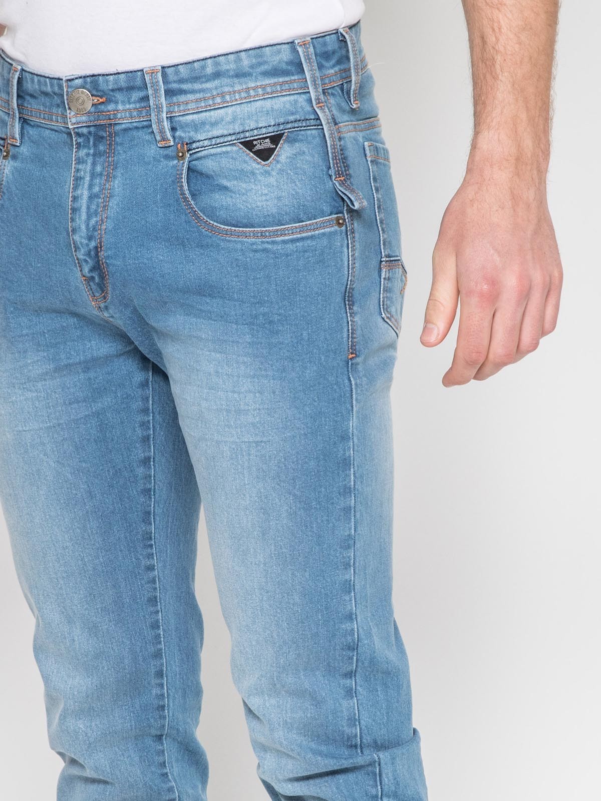 Amazon Essentials Jean Garçon Coupe Ajustée Stretch | 83% Coton | Entrejambe 30 Pouces | Taille Adjustable