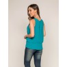 Top col rond tissu plissé FALBA