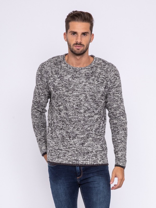 Pull col rond LALAK - Gris...