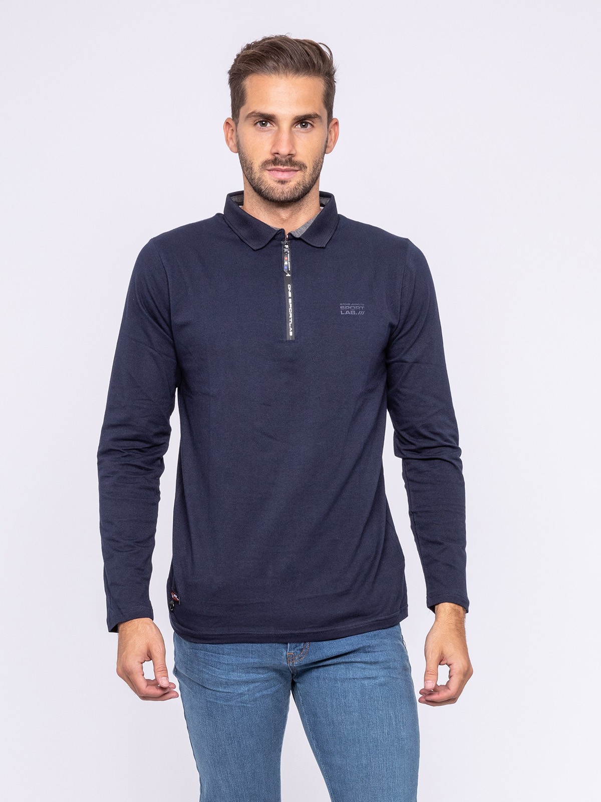 Polo manches longues zip PEXATOL