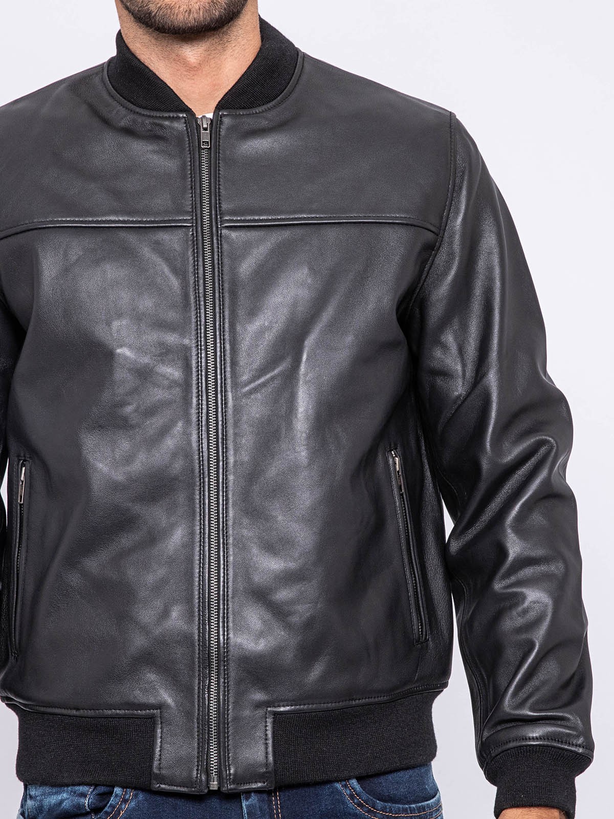 blouson teddy cuir homme