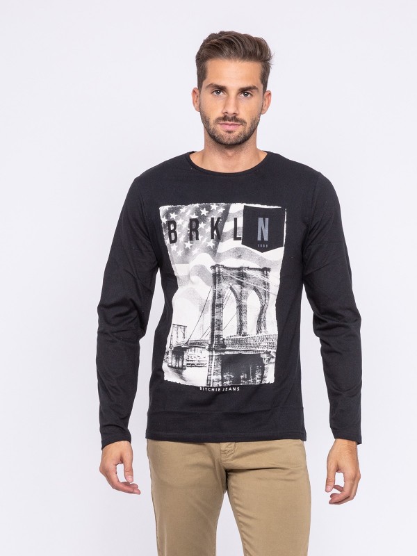 T-shirt manches longues col...