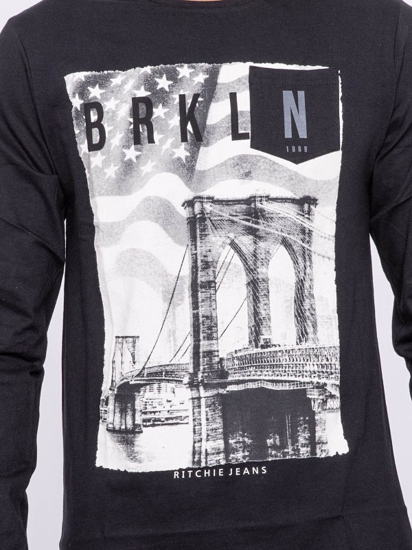 T-shirt manches longues col...