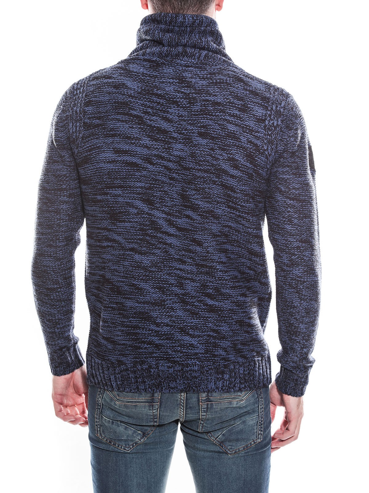 Pull col châle en maille KJ LAGRID
