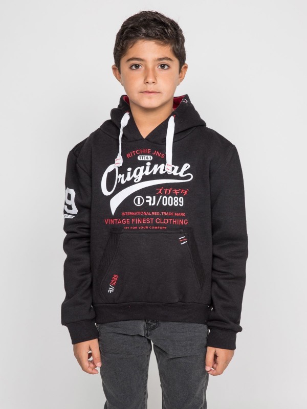 Sweat capuche WARLUZ-J - Noir