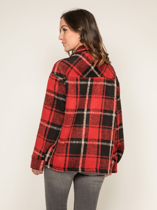 Manteau court carreaux...