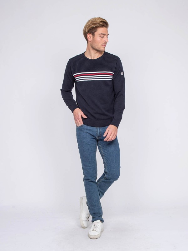 Pull fin col rond coton ACTION