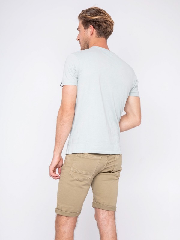 T-shirt col rond pur coton...