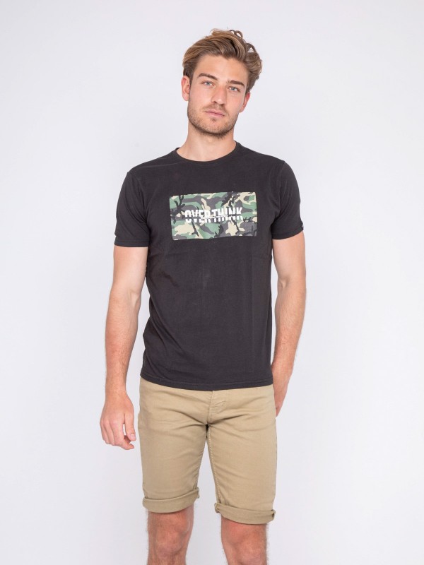 T-shirt col rond pur coton...