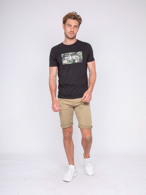 T-shirt col rond pur coton...