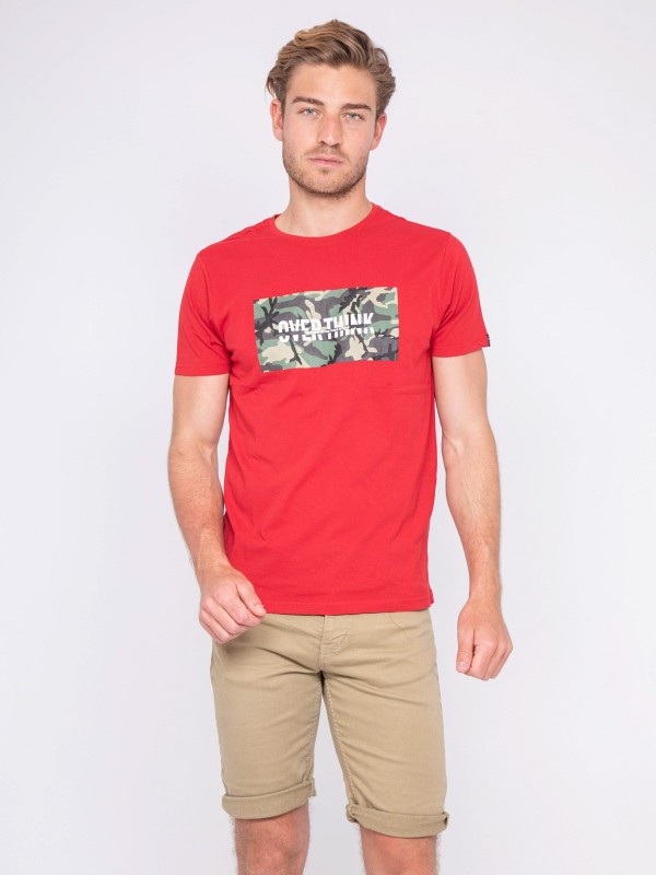 T-shirt col rond pur coton...