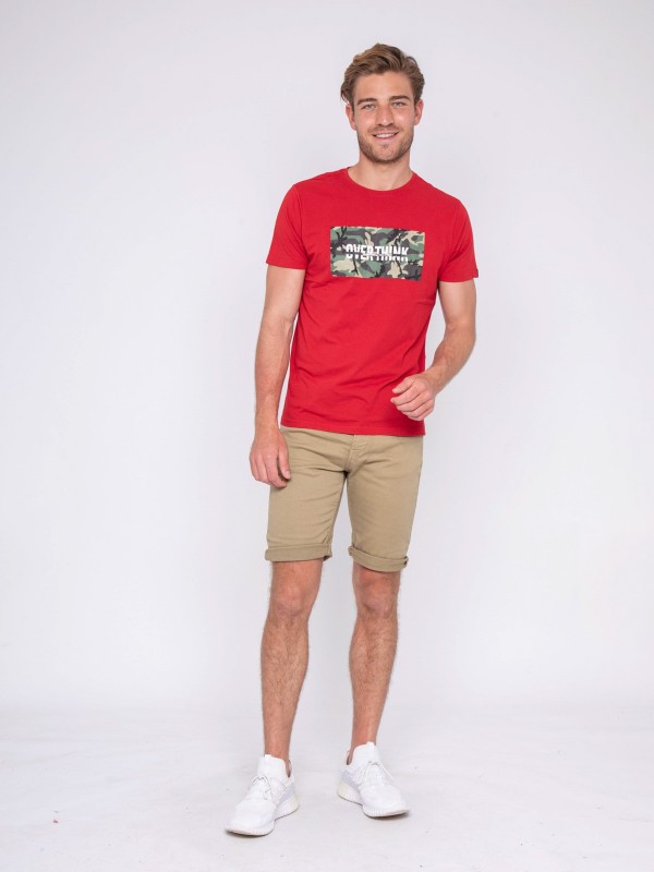 T-shirt col rond pur coton...