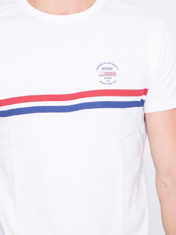 T-shirt col rond pur coton...