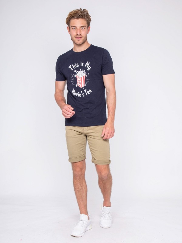 T-shirt col rond pur coton...