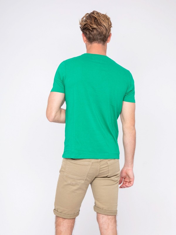 T-shirt col rond pur coton...