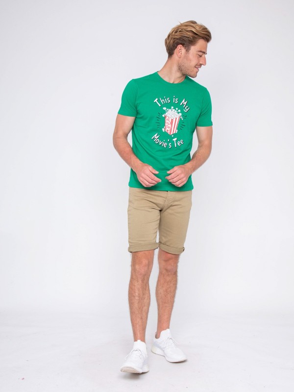 T-shirt col rond pur coton...