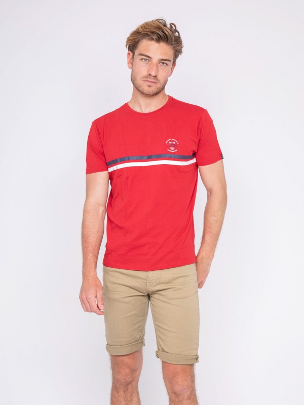 T-shirt col rond pur coton...