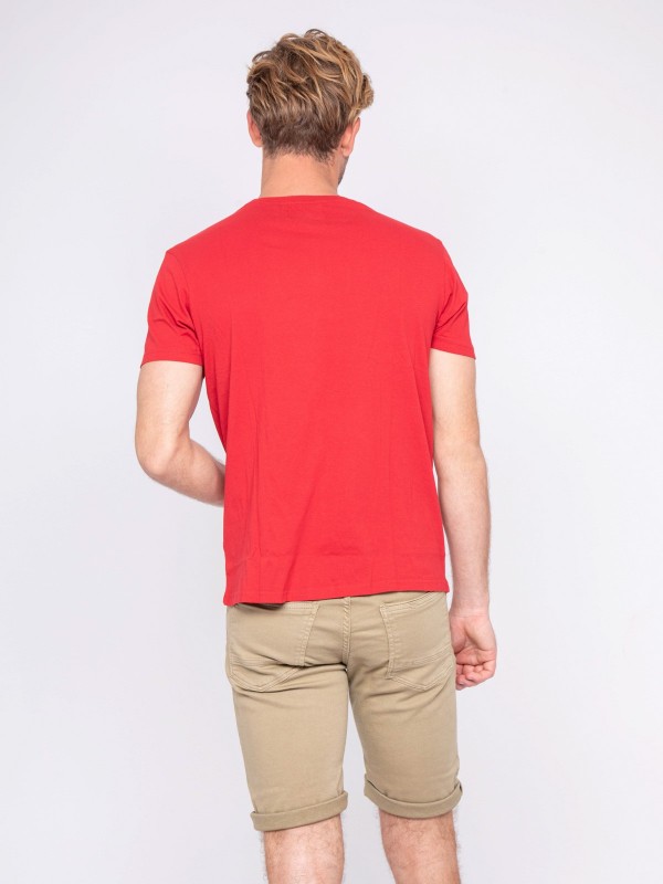 T-shirt col rond pur coton...