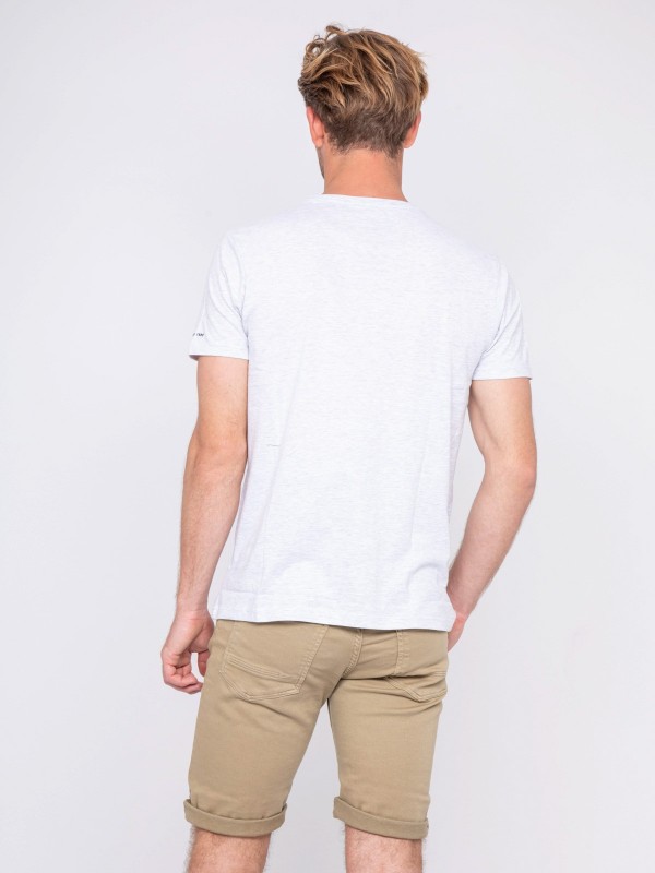 T-shirt col rond pur coton...