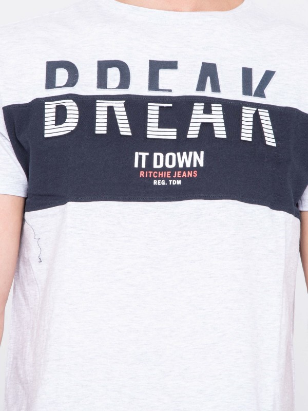 T-shirt col rond pur coton...