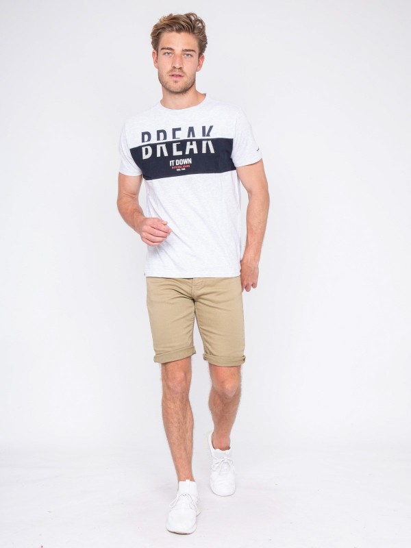 T-shirt col rond pur coton...