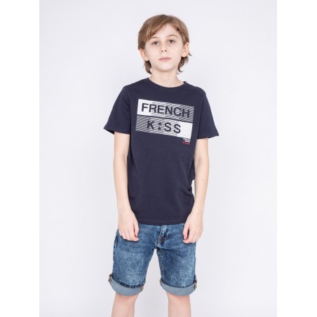 T-shirt col rond pur coton NEBULO-J