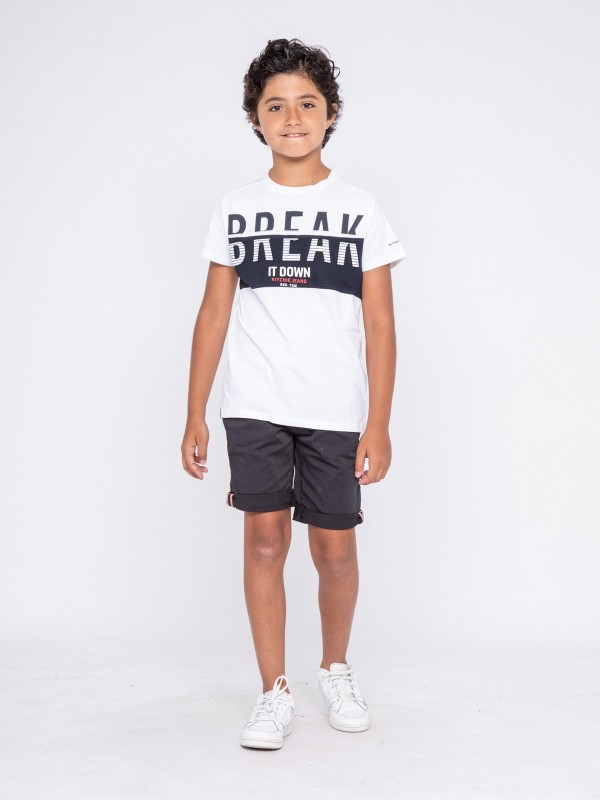 T-shirt col rond pur coton...