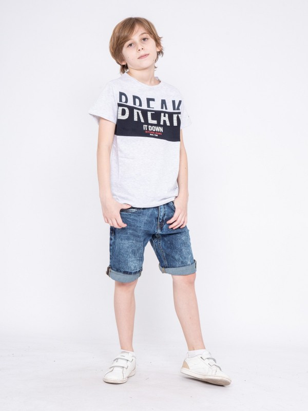 T-shirt col rond pur coton...