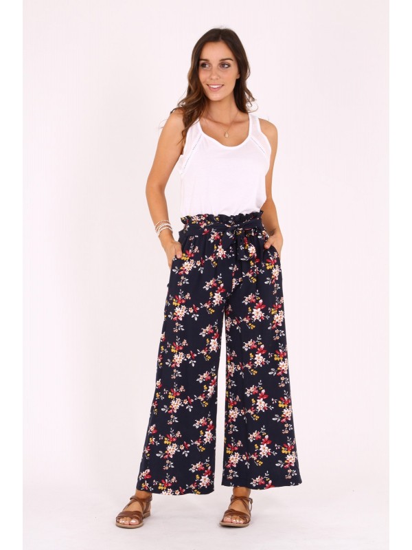 Pantalon fluide imprimé...