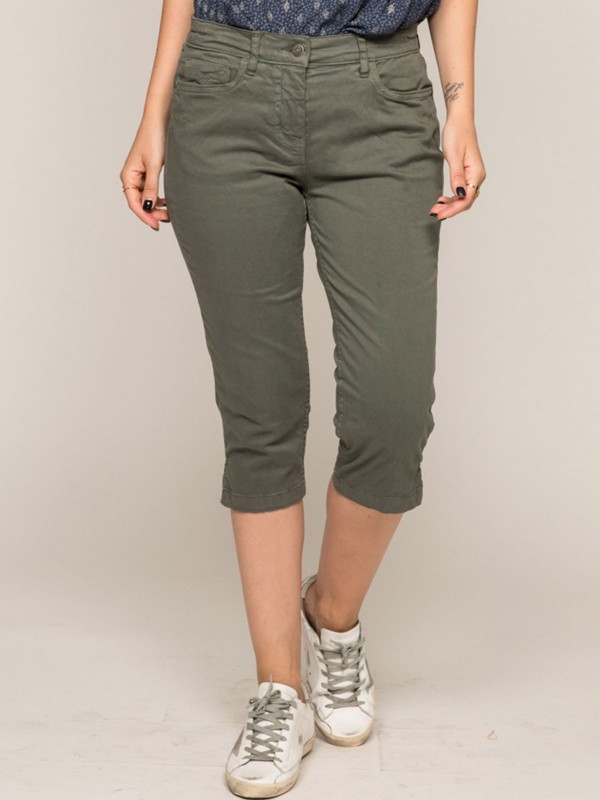 Pantacourt slim XIMI - Kaki...