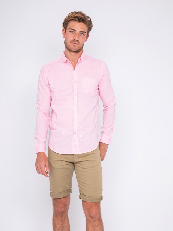 Chemise manches longues lin...