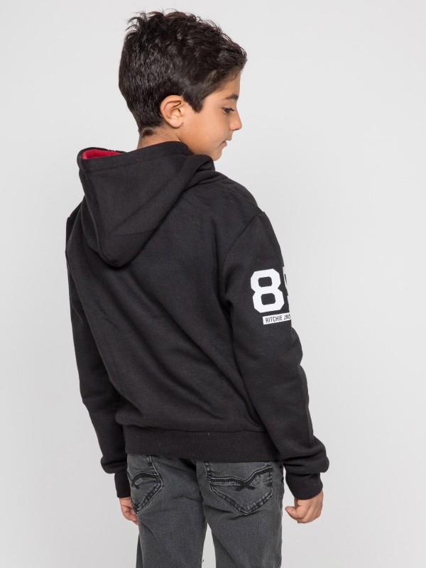 Sweat capuche WARLUZ-J - Noir