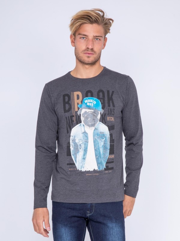 T-shirt col rond pur coton...