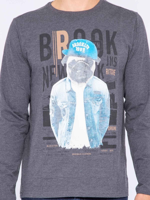 T-shirt col rond pur coton...