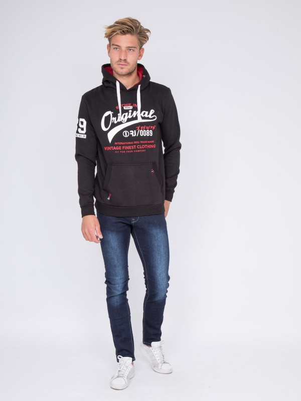 Sweat capuche WARLUZ - Noir