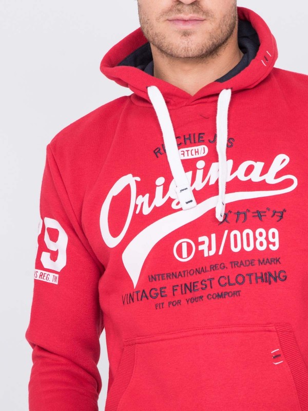 Sweat capuche WARLUZ - Rouge