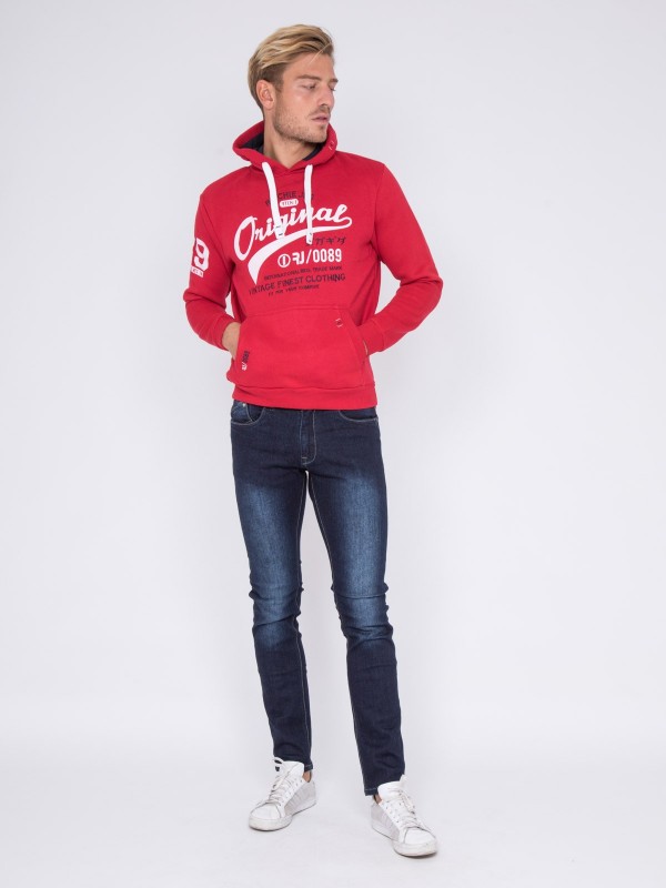 Sweat capuche WARLUZ - Rouge
